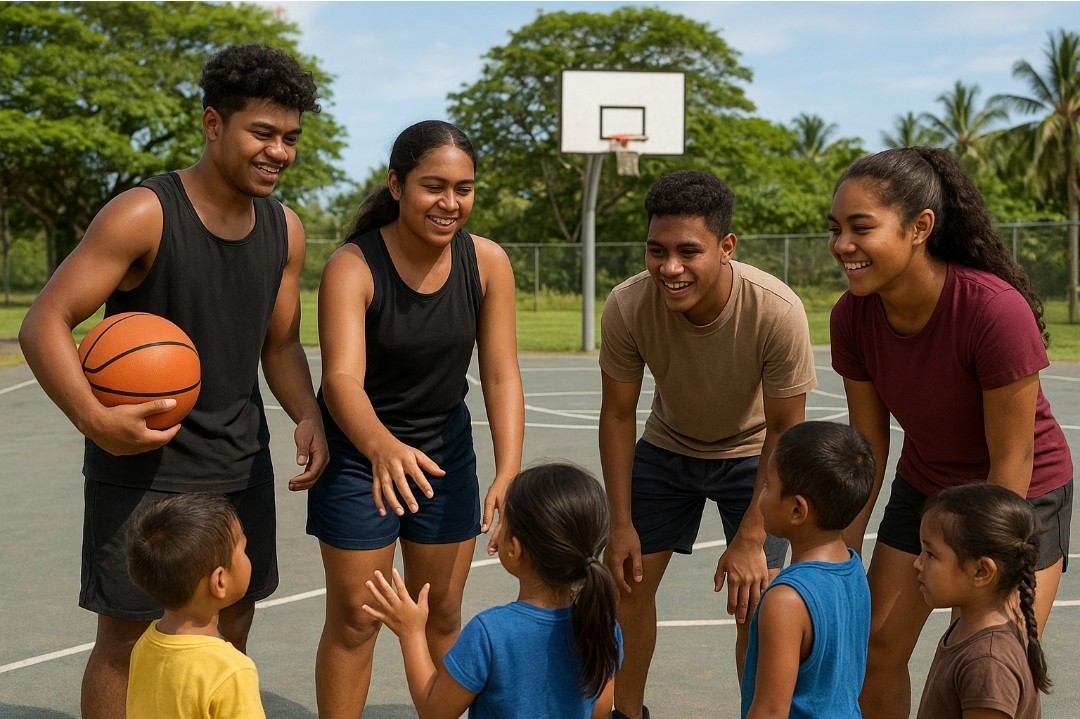 Sports, service learning, mentorship, basketball